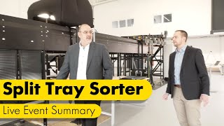 Live Event of the Interroll Split Tray Sorter  Livestream Highlights [upl. by Hsilgne]