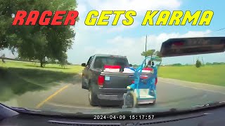 BEST OF ROAD RAGE  Man Tries to RAM Another Car but Ends Up Crashing Headon with a Barrier [upl. by Neerehs]