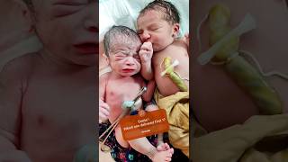 Adorable Fraternal Twin Newborn Babies AfterBirth [upl. by Lightman]