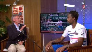 Interview Gael Monfils Roland Garros 2014 sur France 2 HD [upl. by Nodab]