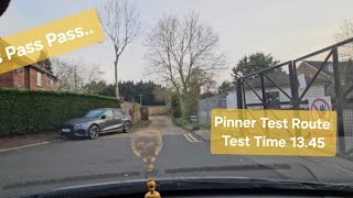 Pinner Driving Test Route  Time 1345  Mock Test  Feedback and results  ITS PASS PASS PASS [upl. by Aileen]