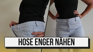 Hose enger nähen Jeans enger machen schnell und einfach nähen für Anfänger [upl. by Nicholas381]