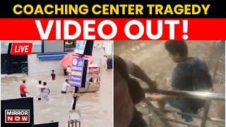 Delhi Coaching Flooding News LIVE  Moment When UPSC Coaching Center Was Flooded Video Out [upl. by Nyl]