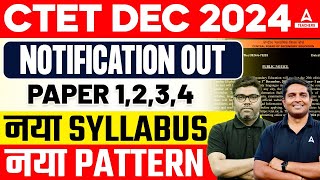 CTET December Notification 2024  CTET Syllabus amp Exam Pattern 2024  CTET New Syllabus Update😱 [upl. by Cioffred]