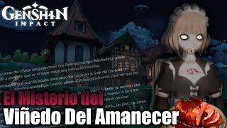 EL MISTERÍO DE ADELINE Y EL VIÑEDO AMANECER INVESTIGACIÓN GENSHIN IMPACT 💀🏚🌄 [upl. by Giarla7]