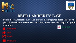 Beer Lamberts Law beerlambertslaw absorbance transmittance intensity molarextinctioncoeffi [upl. by Ehman]