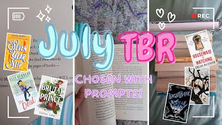 Choosing My July TBR With Prompts 📚🍒🎧🎀 booktube booktuber booktok bookcommunity [upl. by Oicelem320]