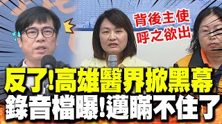 反了高市醫界炸鍋掀黑幕 陳麗娜曝錄音檔槓陳其邁從政20年來看過最糟糕的一次 [upl. by Hauger]