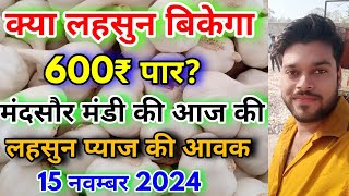 क्या लहसुन बिकेगा 60000₹ प्रति क्विंटल  मंदसौर मंडी की आज की लहसुन प्याज की आवके  Garlic Arrival [upl. by Eylrahc367]