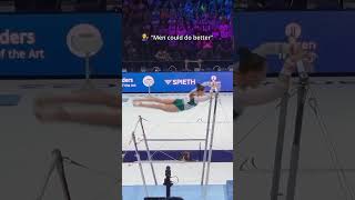 Maybe that skill isnt meant for men😂 gymnastics comedy unevenbars fails [upl. by Harwilll]