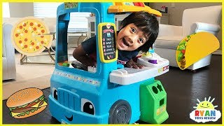 Pretend Play Food Toys Cooking Truck with Ryan ToysReview [upl. by Nived]