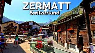 Experience the magic of Zermatt A 4K walking tour on a scorching summer day [upl. by Wes]