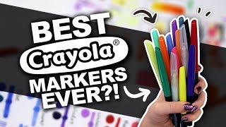 IM IMPRESSED  Crayola Blending Markers Review  Copic Alternative [upl. by Berke]