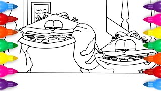 The Garfield Movie Garfield and Vic Eat Pizza Colo [upl. by Benedick]