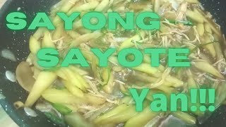 HOW TO COOK SAYOTE AND ENOKI MUSHROOM IN OYSTER SAUCE [upl. by Anerev]