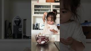 Japanese baby helps mom in the kitchen [upl. by Garrick]