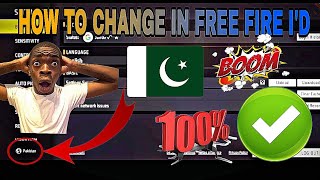 Pakistan server free fire id kaise banaye  how to make pakistan server id in free fire [upl. by Uhp]