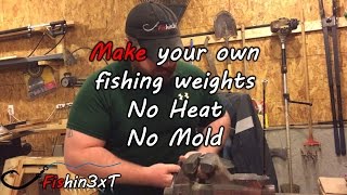 Lead Fishing Weights  NO Heat or Mold Needed [upl. by Hagan539]