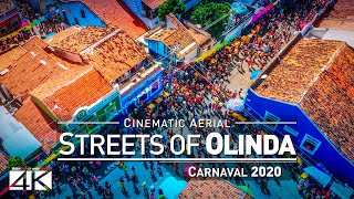 【4K】The Streets of Olinda  Carnaval do BRASIL 2020  Cinematic Aerial Film [upl. by Aihtela]