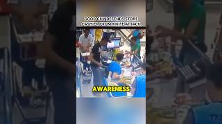 SelfDefense Good Guy Defends Store Cashier From Knife Attacks shorts [upl. by Alfredo]