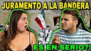 🇪🇸 REACCIÓN a JURAMENTO a la BANDERA MEXICANA 🇲🇽 que orgullo da esto… [upl. by Anertal]