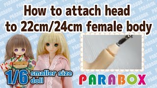 How to attach a head to 22cm24cm Obitsu female body [upl. by Ruelle]