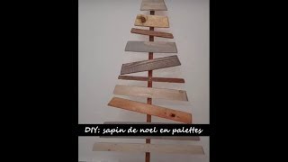 DIY  fabrication dun sapin déco en bois de palettes [upl. by Gaylord]