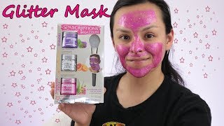 Spascriptions Bedazzled Glitter PeelOff Mask  Facial Therapy [upl. by Anitroc867]