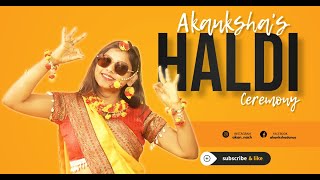 Best Haldi Ceremony of Akanksha  Bride Haldi Lagao Re Song  Saloni Thakkar haldiceremony viral [upl. by Illyes]