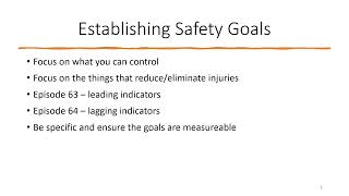 Episode 101 Establishing Safety Goals [upl. by Aissatan741]