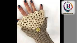 crochet gloveshandmadewool gloveslatest designs [upl. by Sterner]