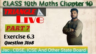 CLASS 10 NCERT MATH6th FREE Class Triangles Chapter 6Exercise 63 Q3to8  By Ak Gupta [upl. by Acim]