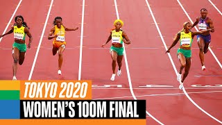 Womens 100m final 🏃‍♀️  Tokyo Replays [upl. by Aihsakal]