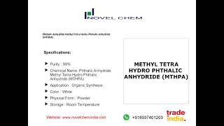 Phthalic Anhydride Methyl Tetra Hydro Phthalic Anhydride  NOVEL CHEM [upl. by Isus717]