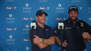 Rory McIlroy and Shane Lowry Saturday Flash Interview 2024 Zurich Classic of New Orleans [upl. by Alrrats741]