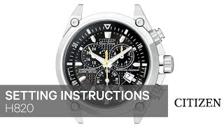 Citizen Watch Setting Instruction — E820 [upl. by Vedis181]