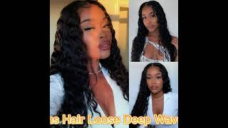 Wiggins Hair Loose Deep Wave 4x4 5x5 Fake Scalp Wigs Invisible Lace Wigs Closure Wigs With Baby Hair [upl. by Ileana]