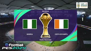 FINAL COPA AFRICA 2024 NIGERIA🇳🇬 vs 🇨🇮COSTA DE MARFIL  eFootball PES [upl. by Sylera]