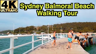 4K SYDNEY WALKING TOUR 🏊🏻‍♂️  BALMORAL BEACH🏖 The Boathouse  Bathers Pavilion  Rocky Point [upl. by Nuahsad323]