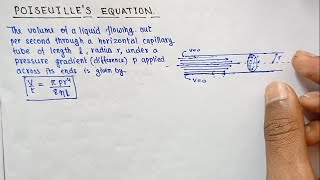 Derivation of poiseuilles formula [upl. by Aihsinyt]