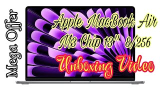 Apple MacBook Air M3 Chip 13quot 8256  Unboxing Video [upl. by Nelli51]