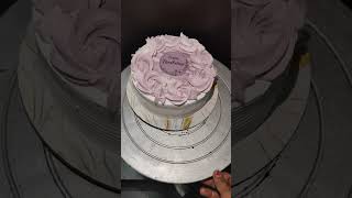 cake birthday cake design with rosette [upl. by Elehcor]