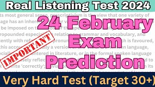 24 FEBRUARY 2024 IELTS LISTENING TEST WITH ANSWER KEY  Ielts listening test [upl. by Erdreid]