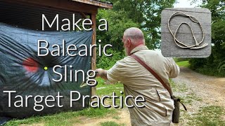 Balearic Sling making a Handwoven Sling and Learning the method to Throwing a Shepard Sling [upl. by Nnarefinnej]