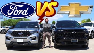 2024 Chevy Traverse RS vs 2024 Ford Explorer ST Which American SUV Is Best [upl. by Toscano]