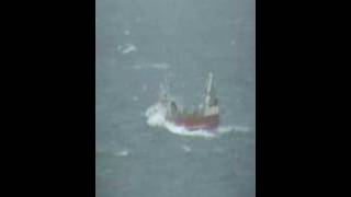 Small trawler in gale force wind [upl. by Lisle]