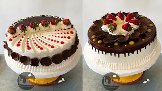 tutorial para decorar pasteles con ganache de chocolate y canelones [upl. by Joana380]