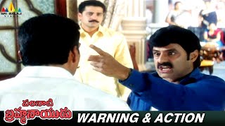 Balakrishnas Powerful Action and Warning Scenes  Palanati Brahmanaidu  Telugu Movie Scenes [upl. by April]