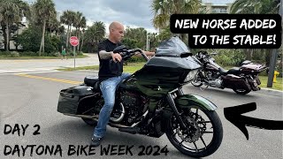 TAKING DELIVERY OF A NEW ROAD GLIDE AT DAYTONA BIKE WEEK 2024 SURPRISE [upl. by Zetrac]