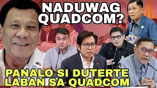 PRRD PANALO LABAN SA QUADCOM NADUWAG AT NAGCANCEL NG HEARING NETIZENS REACT SCRIPT NILULUTO DAW [upl. by Immij]